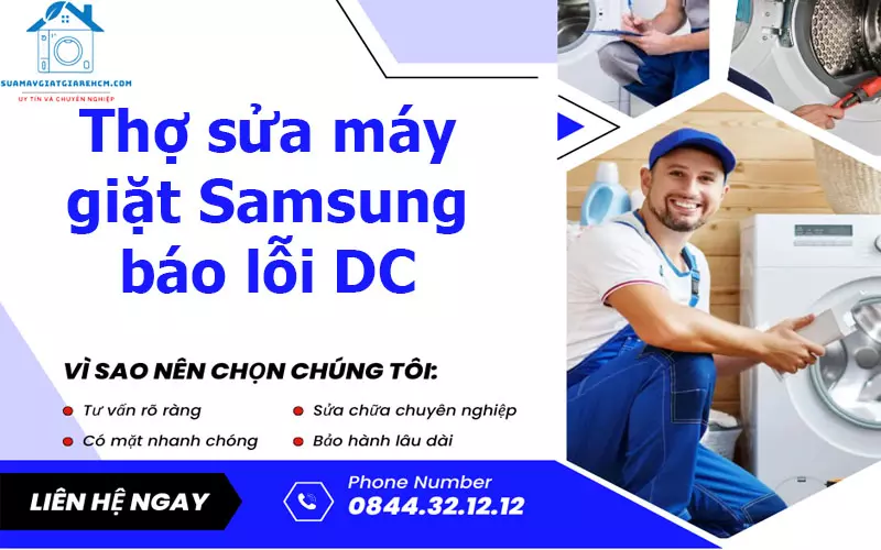 Thợ sửa máy giặt Samsung báo lỗi DC tại Suamaygiatgiarehcm.com