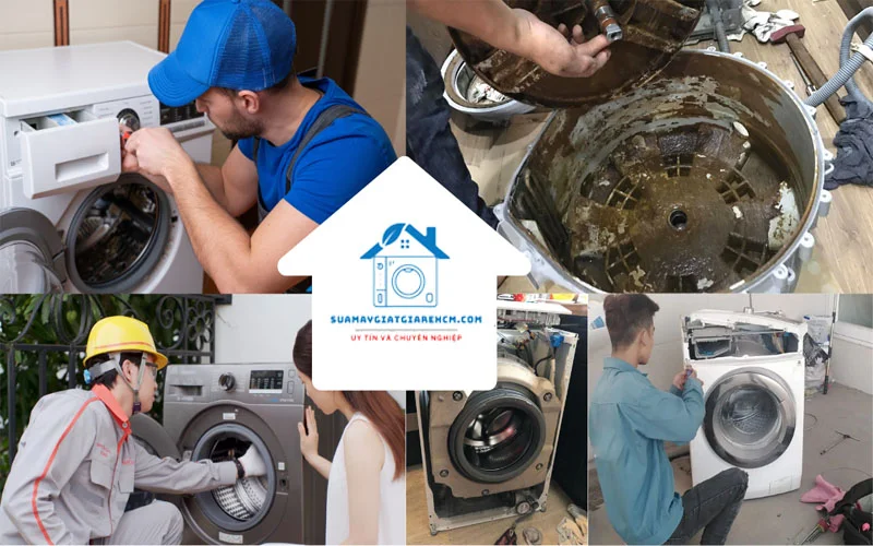 Hình ảnh thợ sửa máy giặt HCM