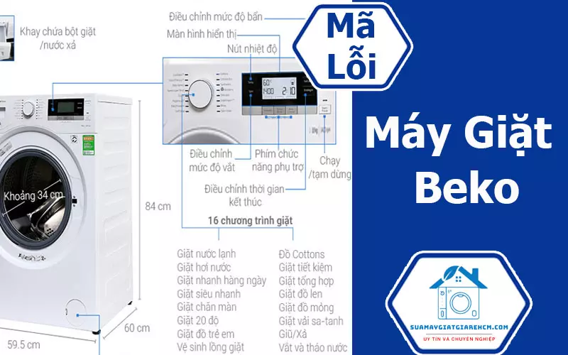 Bảng mã lỗi máy giặt Beko