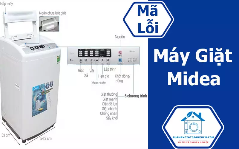 Bảng mã lỗi máy giặt Midea