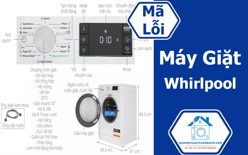 Bảng mã lỗi máy giặt Whirlpool
