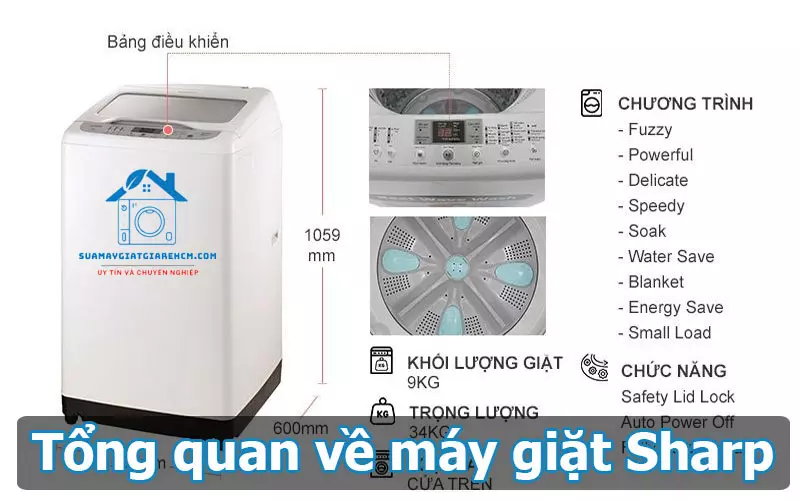 Tổng quan về máy giặt Sharp