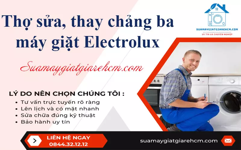 Thợ sửa, thay chảng ba máy giặt Electrolux tại Suamaygiatgiarehcm.com